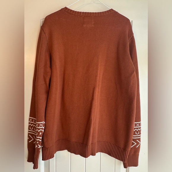 Cotton Rye Brown Sweater with White Cow Pattern - Picture 2 of 7